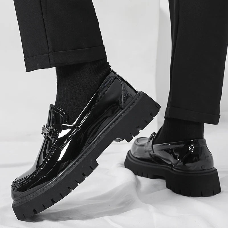Mocasines de Cuero para Hombre con Plataforma | Estilo Negocios y Casual