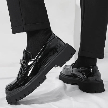 Mocasines de Cuero para Hombre con Plataforma | Estilo Negocios y Casual