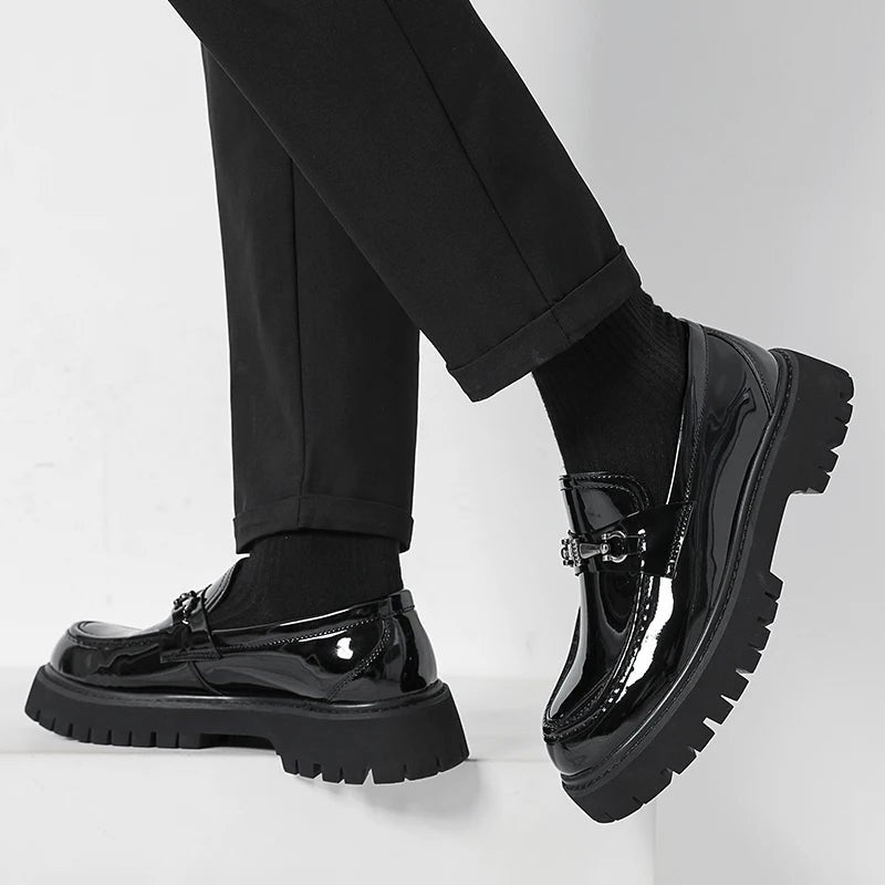 Mocasines de Cuero para Hombre con Plataforma | Estilo Negocios y Casual
