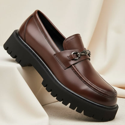 Mocasines de Cuero para Hombre con Plataforma | Estilo Negocios y Casual