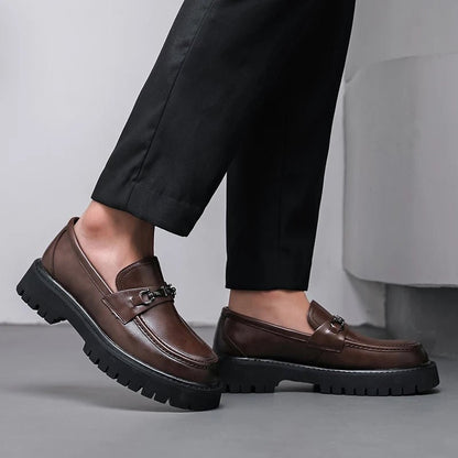Mocasines de Cuero para Hombre con Plataforma | Estilo Negocios y Casual