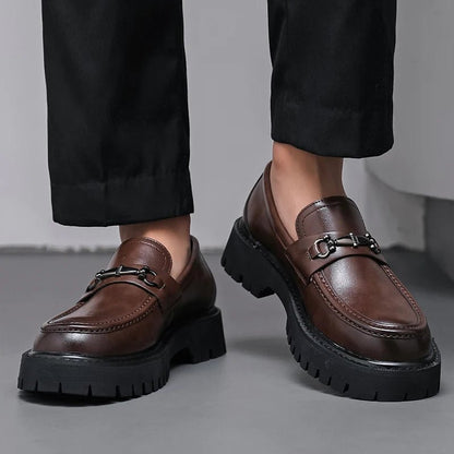 Mocasines de Cuero para Hombre con Plataforma | Estilo Negocios y Casual