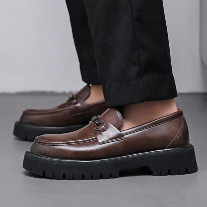 Mocasines de Cuero para Hombre con Plataforma | Estilo Negocios y Casual