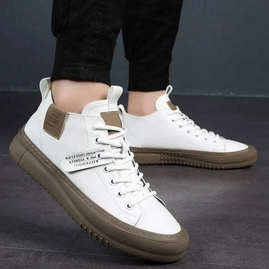 Zapatillas Altas de Cuero para Hombre con Cordones | Estilo Clásico