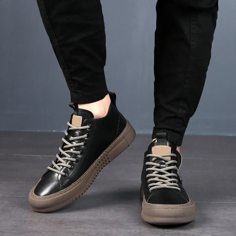 Zapatillas Altas de Cuero para Hombre con Cordones | Estilo Clásico