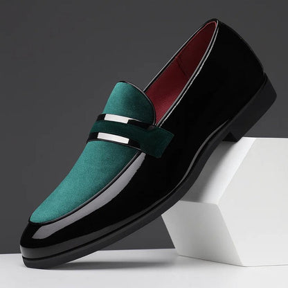 Mocasines Penny de Cuero Italiano con Detalle de Ante | Para Hombre