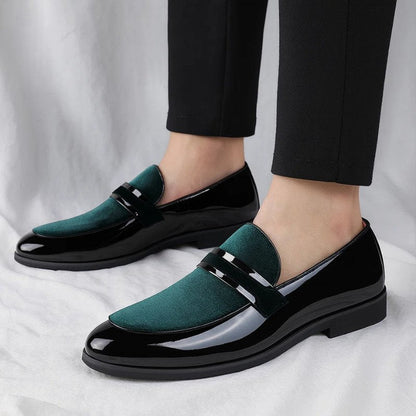 Mocasines Penny de Cuero Italiano con Detalle de Ante | Para Hombre
