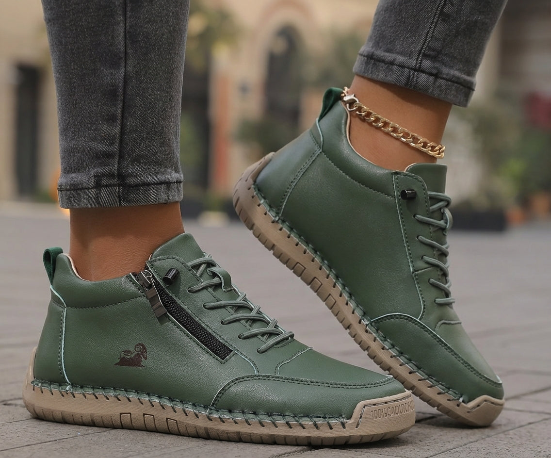 Zapatillas ortopédicas femeninas con cremallera, ligeras y cómodas