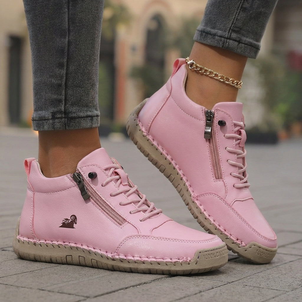 Zapatillas ortopédicas femeninas con cremallera, ligeras y cómodas