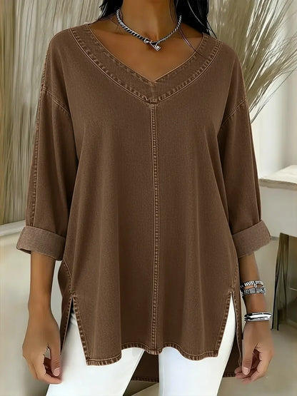 Blusa casual sofisticada para mujer, moderna y ligera para otoño o primavera