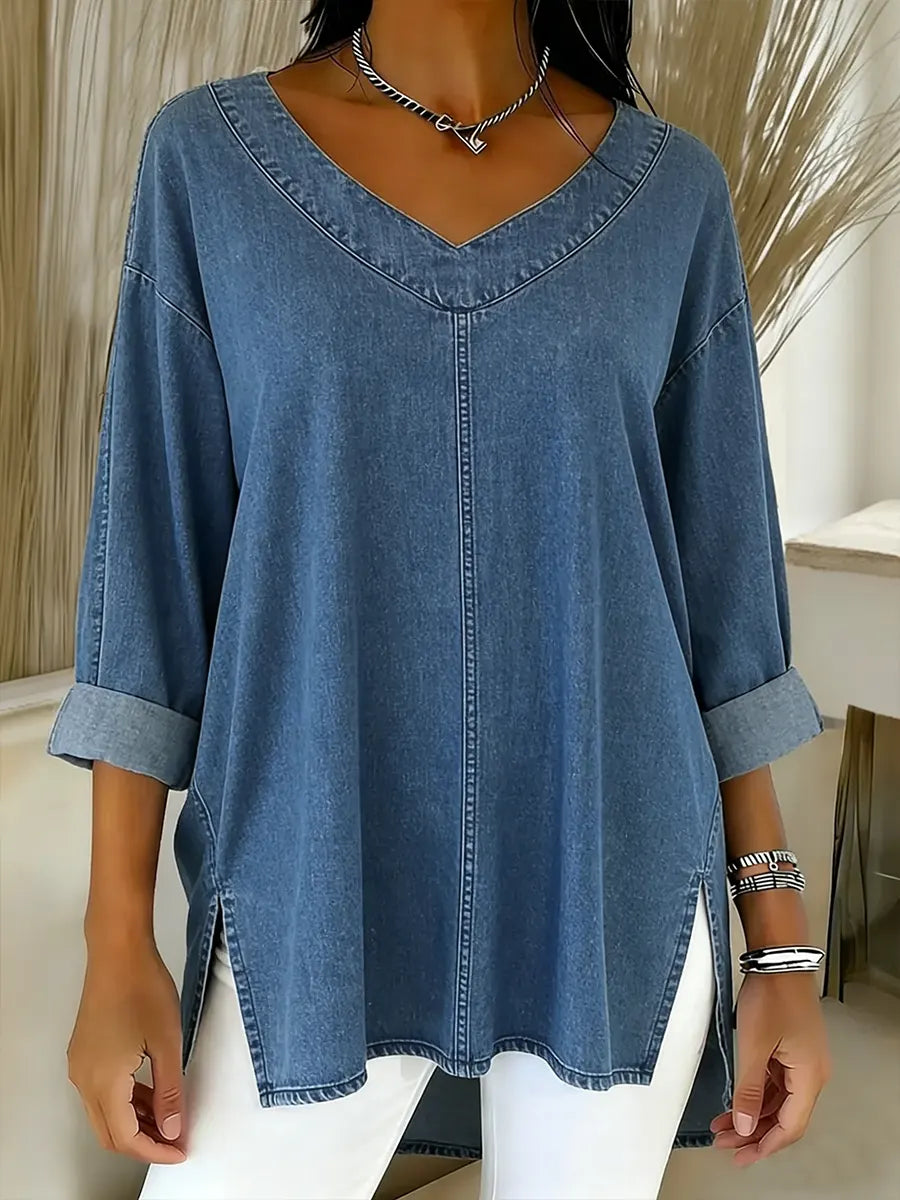 Blusa casual sofisticada para mujer, moderna y ligera para otoño o primavera