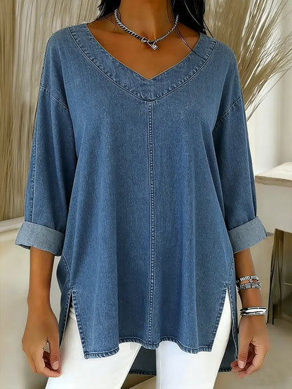 Blusa casual sofisticada para mujer, moderna y ligera para otoño o primavera