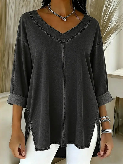 Blusa casual sofisticada para mujer, moderna y ligera para otoño o primavera