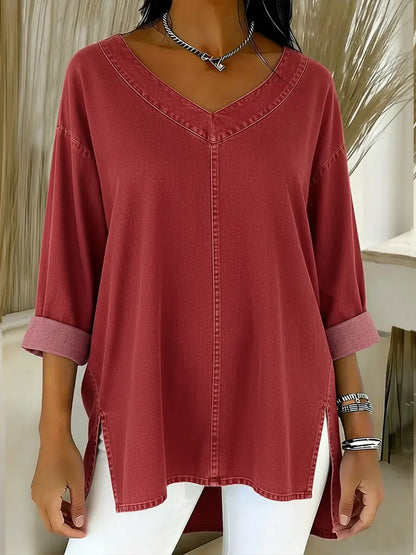 Blusa casual sofisticada para mujer, moderna y ligera para otoño o primavera