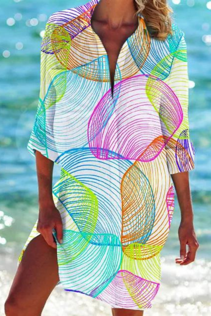 Cover up de playa con botones para mujer - Diseño ligero y elegante