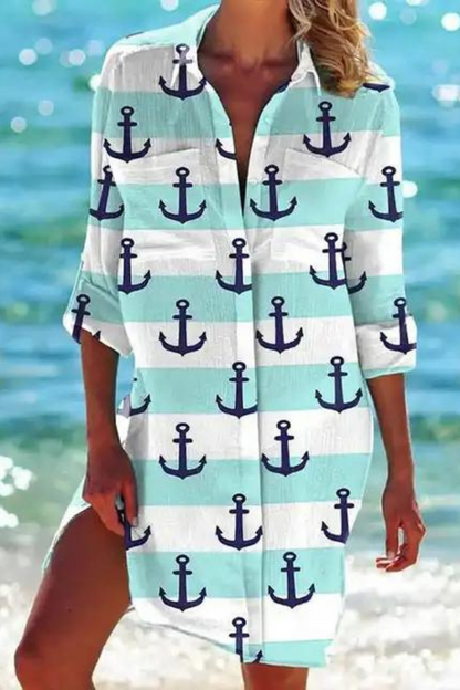Cover up de playa con botones para mujer - Diseño ligero y elegante