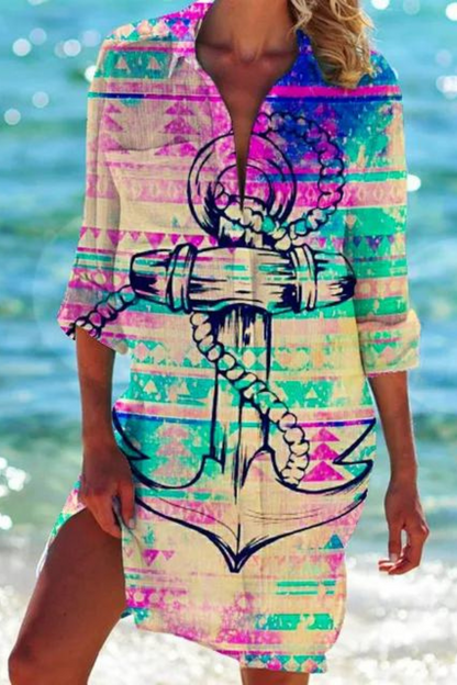 Cover up de playa con botones para mujer - Diseño ligero y elegante