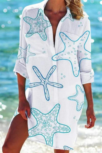 Cover up de playa con botones para mujer - Diseño ligero y elegante