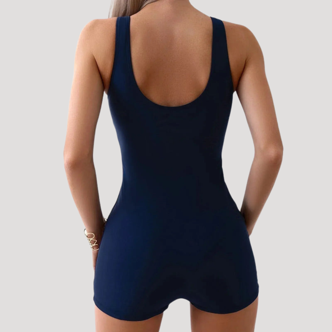 Vestido de baño una pieza con espalda raceback para mujer - Diseño elegante
