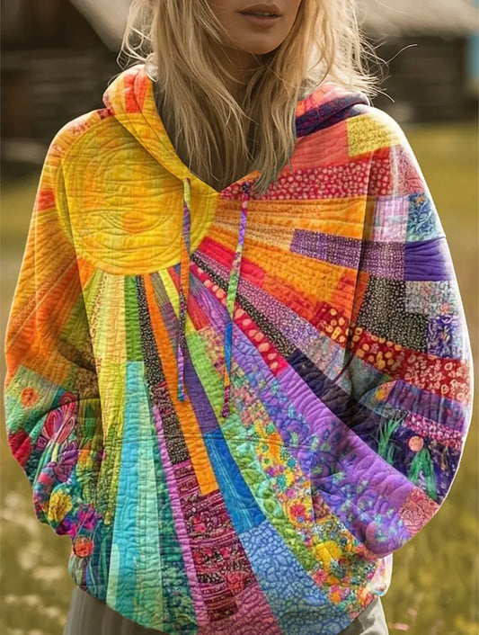 Jersey de mujer con diseño artístico vibrante, elegante y cómodo para viajar
