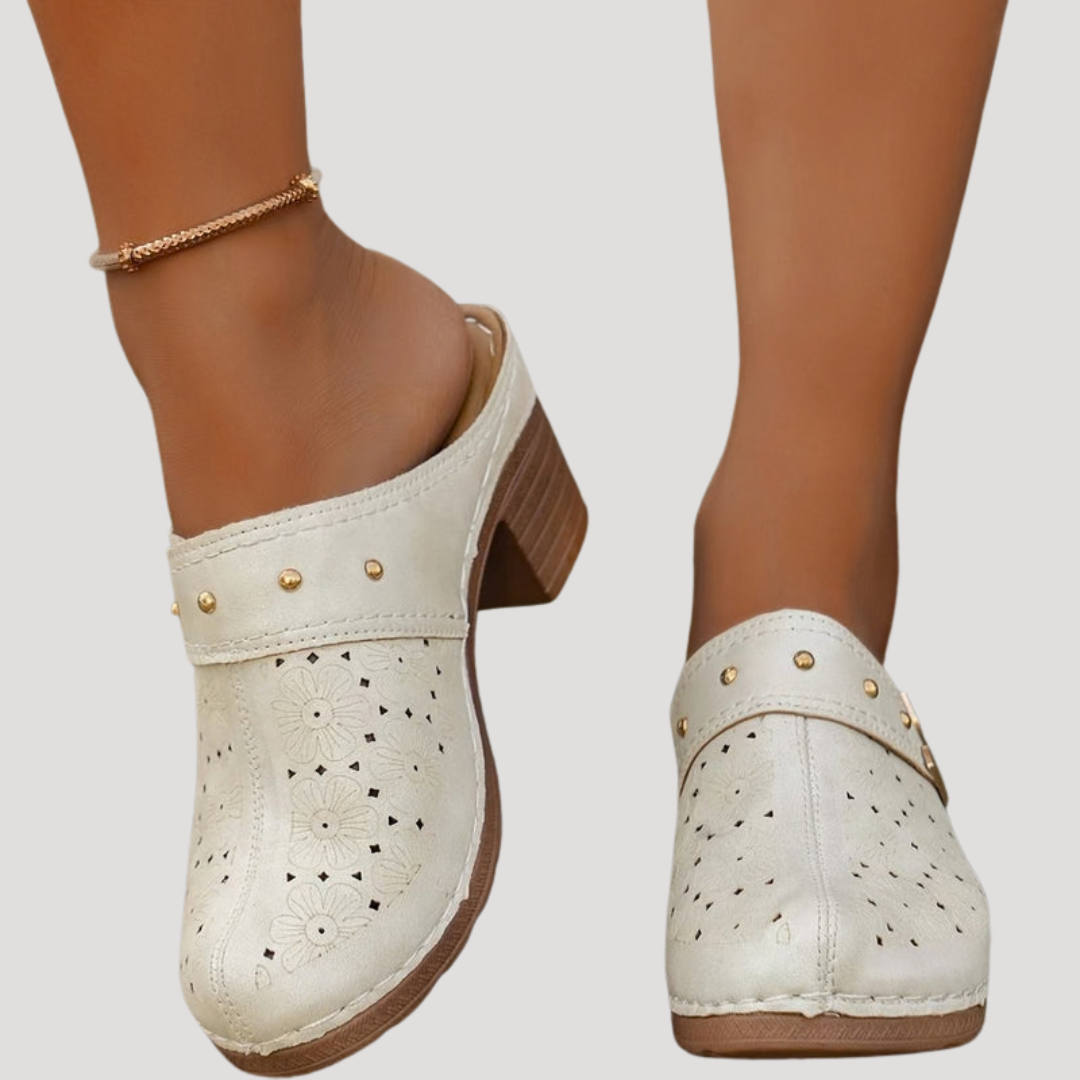 Zuecos con tacón para mujer - Elegancia sofisticada con comodidad para verano