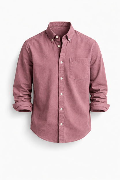 Camisa de lino con botones para hombre - fresca y elegante