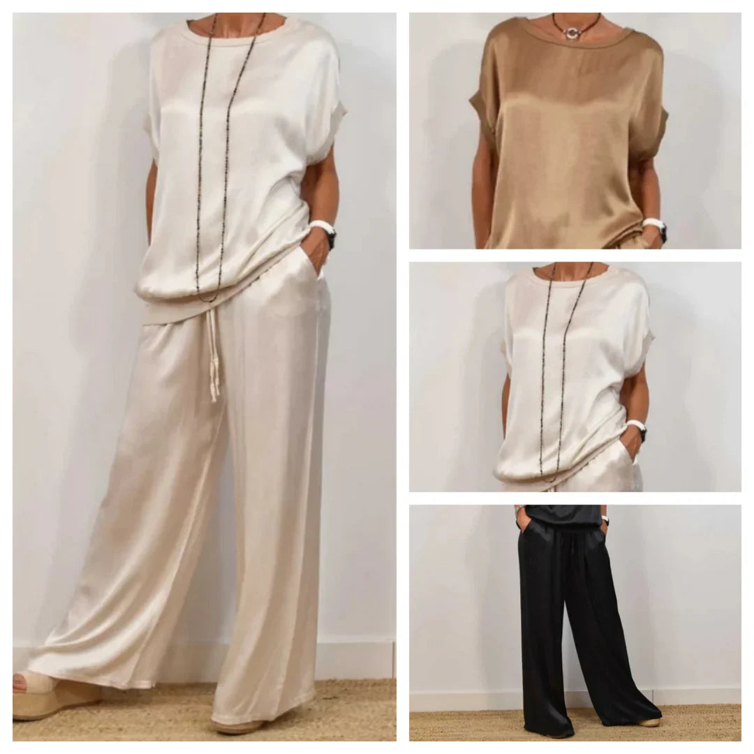 Traje elegante de dos piezas con blazer y pantalón para mujer, sofisticado para oficina o evento