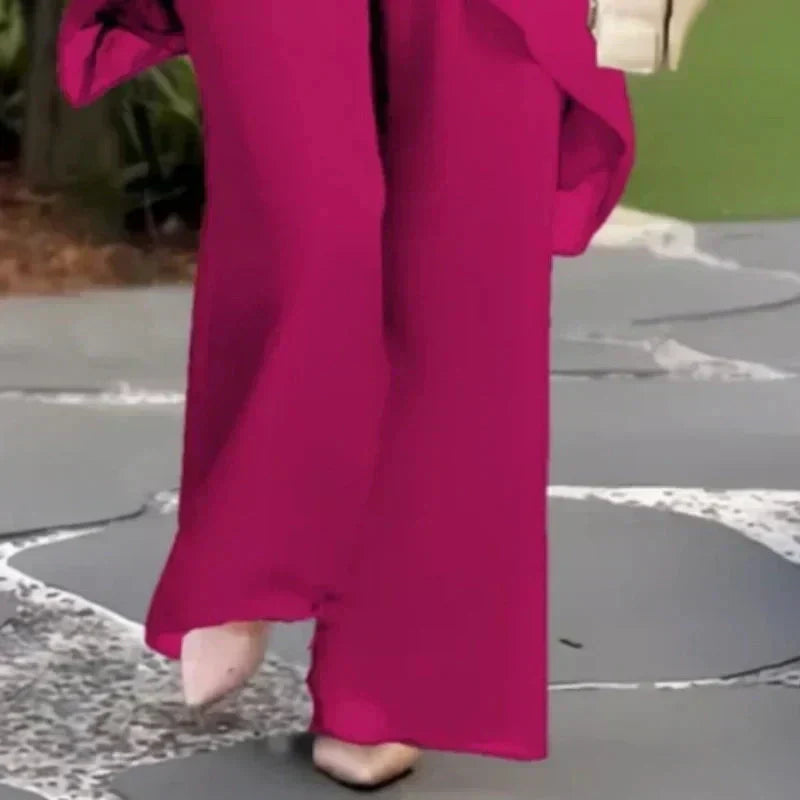 Nora | Conjunto con Pantalones Palazzo Drapeados para Mujer de Verano