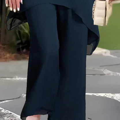 Nora | Conjunto con Pantalones Palazzo Drapeados para Mujer de Verano