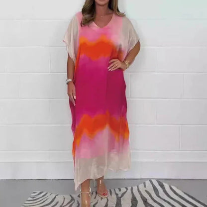 Vestido largo con efecto degradado elegante