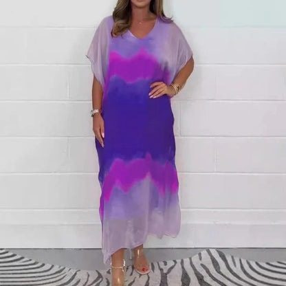 Vestido largo con efecto degradado elegante