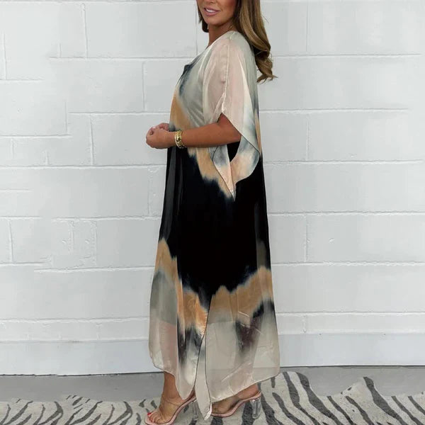Vestido largo con efecto degradado elegante
