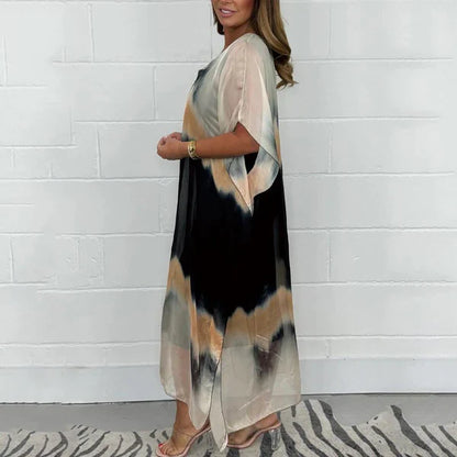 Vestido largo con efecto degradado elegante