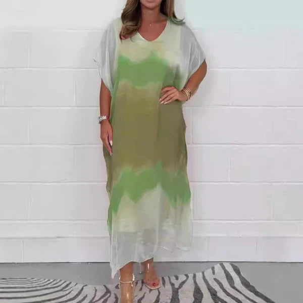 Vestido largo con efecto degradado elegante
