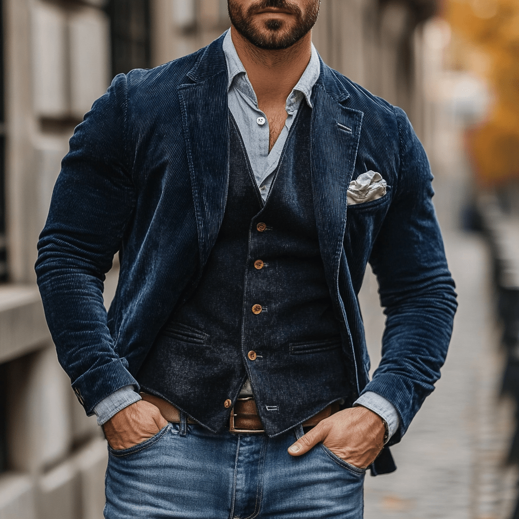 Cristian | Conjunto de Blazer y Chaleco Entallado para Hombre