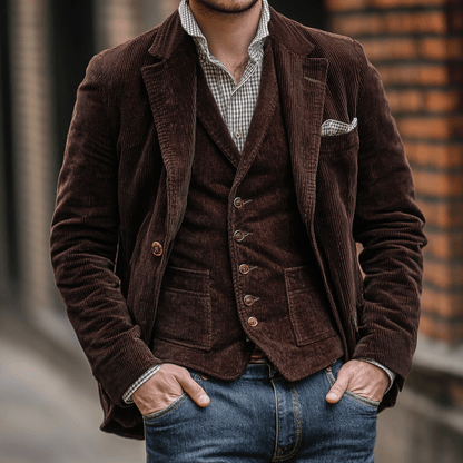 Cristian | Conjunto de Blazer y Chaleco Entallado para Hombre
