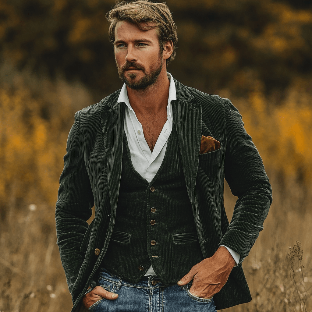 Cristian | Conjunto de Blazer y Chaleco Entallado para Hombre