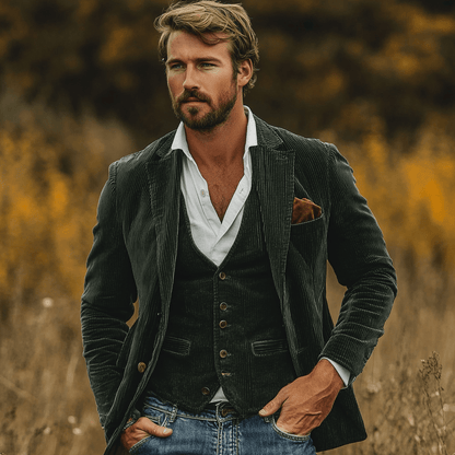 Cristian | Conjunto de Blazer y Chaleco Entallado para Hombre
