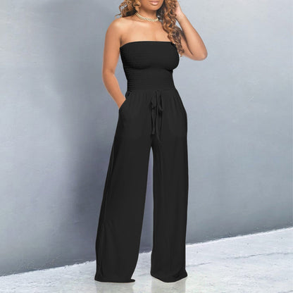 Mono off-shoulder moderno para mujer, ligero y elegante para verano o fiesta