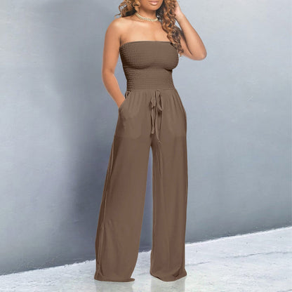 Mono off-shoulder moderno para mujer, ligero y elegante para verano o fiesta