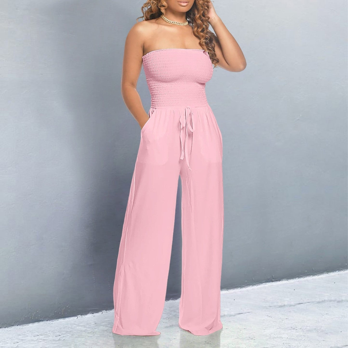 Trendy Off - Shoulder Jumpsuit - bellanza