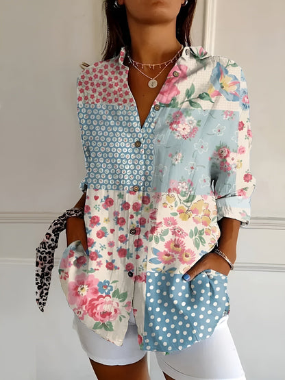 Blusa femenina con estampado delicado - sofisticada y con carácter