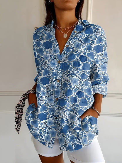 Blusa femenina con estampado delicado - sofisticada y con carácter