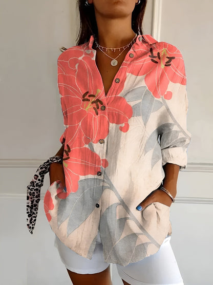 Blusa femenina con estampado delicado - sofisticada y con carácter