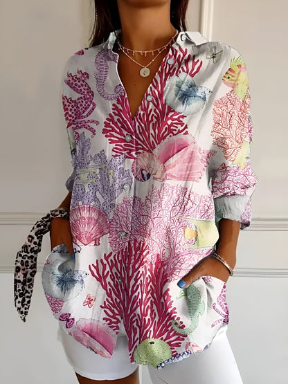Blusa femenina con estampado delicado - sofisticada y con carácter