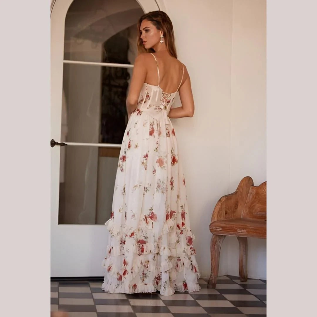 Vestido midi floral para mujer, ligero y elegante para primavera o verano
