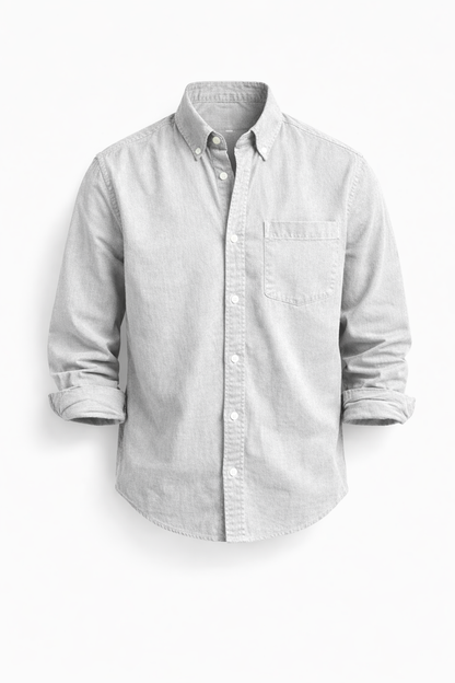Camisa de lino con botones para hombre - fresca y elegante