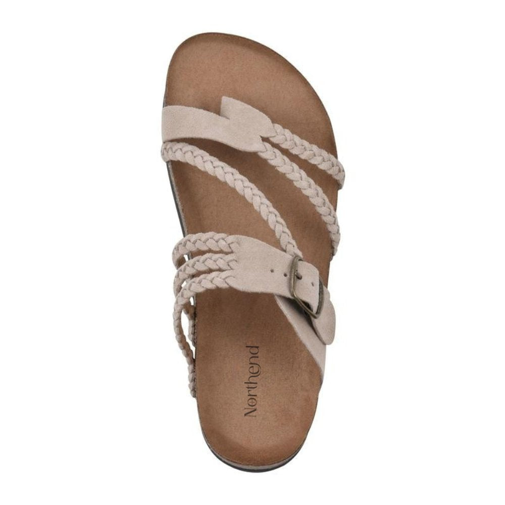 Sandalias Trenzadas Hebilla Corcho