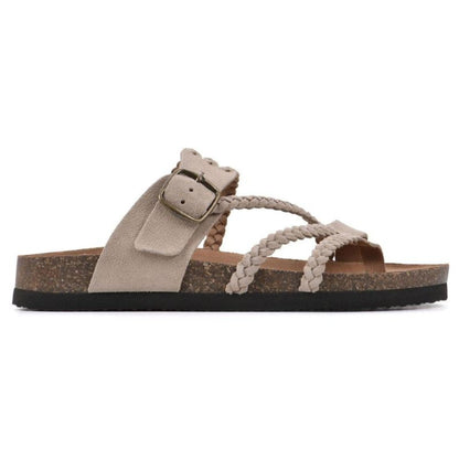 Sandalias Trenzadas Hebilla Corcho