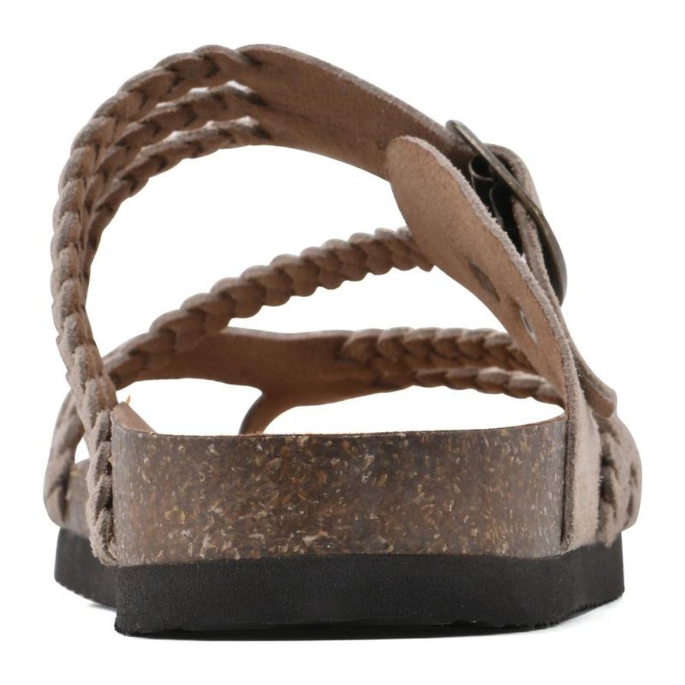 Sandalias Trenzadas Hebilla Corcho